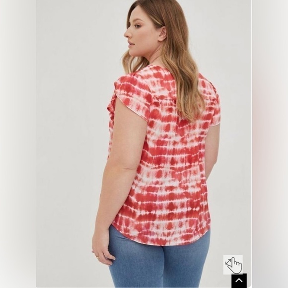 Torrid Georgette Tulip Sleeve Blouse 3X NWT - Picture 3 of 10